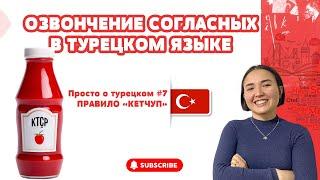 ПРАВИЛО "КЕТЧУП": ОЗВОНЧЕНИЕ ГЛУХИХ СОГЛАСНЫХ В ТУРЕЦКОМ / Просто о Турецком #7 Уроки Турецкого