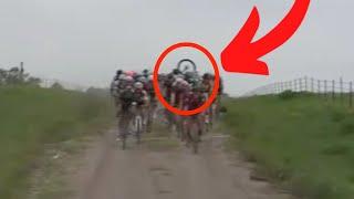 Big Crash In The Bunch At UNBOUND Gravel