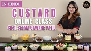 Eggless Custard Online Class 14 Varieties |  8551  8551 04 | 8551 8551 07 By Om Sai Cooking Class