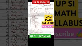 upsi 2024 maths syllabus ! up police constable new vacancy 2024 #upsi #shortvideos #shorts #ytshorts