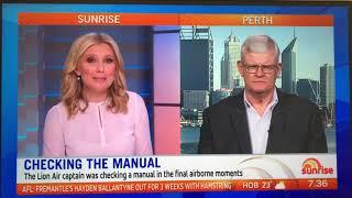 Aviation Expert, Geoff Thomas discusses the issues of the Boeing 737 MAX on Australia's Sunrise TV
