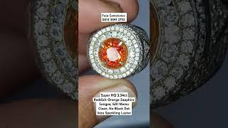 Rare Item Reddish-Orange Sapphire Songea~3.34ct~GRI Memo~Clean,Super Luster, Recomended 081338912710