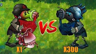 PVZ 1 Fusion Challenge!! 1 Plants Fusion VS 300 All Zombie  - Who Will Win?