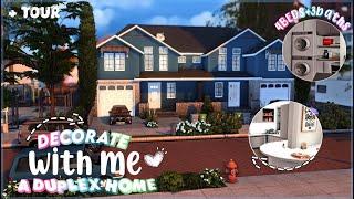 Decorate With Me [DUPLEX HOME] + TOUR | The Sims 4