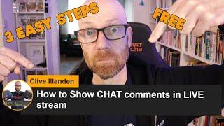 Highlight LIVE CHAT comments on Screen in OBS | Youtube Livestreaming no Streamyard required