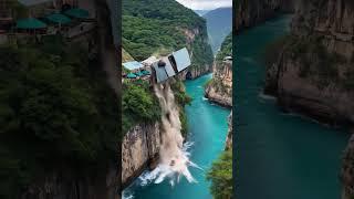 Epic Cliffside Collapse! Watch the Massive Impact! #shorts