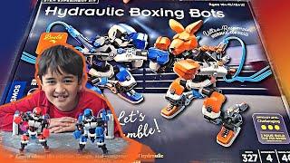 Hydraulic Boxing Bots Review & Build - Thames & Kosmos Robot Toy STEM Science Video for Kids