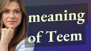 Teem | meaning of Teem