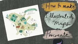 How to make digital illustrated maps with a hand-drawn look on Procreate | Selah Soul Art