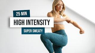 25 MIN SUPER SWEATY (Advanced) HIIT Workout - No Equipment, Home Workout