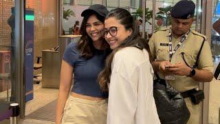 Rashmika Mandanna And Kalyani Priyadarshan Spotted @ Mumbai Airport | MS Talkies