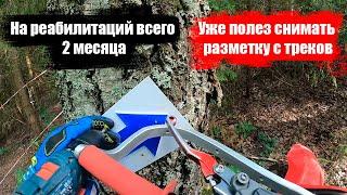 На реабилитаций всего 2 месяца. Уже полез снимать разметку с треков 