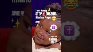 "Stop Cussing!"️‍Best Of Natalie Green CUTEST Prayer ️ #shorts #steveharvey #funny