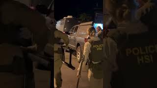 Los Angeles footage of ICE agents and officers preparing for a multiagency operation May 20