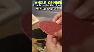 Angle Grinder, Attaching Backing Pad with Sanding Disc Woodworking Tools