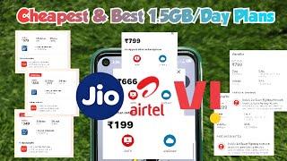 Cheapest & Best 1.5GB/Day Plans – Jio, Airtel, Vi (March 2025)