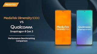 MediaTek Dimensity 9300 vs Qualcomm Snapdragon 8 Gen 3| Performance Benchmarking Comparison