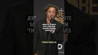 Jeremy Allen White says Claire from ‘The Bear’ deserves an apology during the 2024 Golden Globes