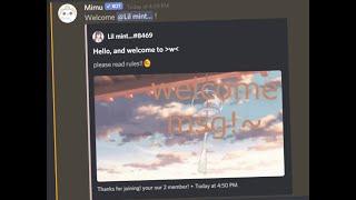 ,,  how to make a welcome message using Mimu bot!~ || discord tutorial