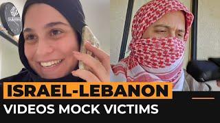 Israelis and supporters mock victims of Lebanon attacks | Al Jazeera Newsfeed