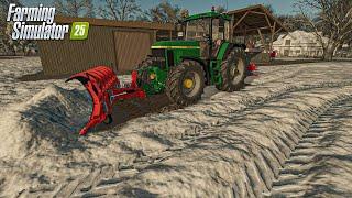 Fam is FULL of SNOW (Snow removal and Salt Spreading) | Farming Simulator 25