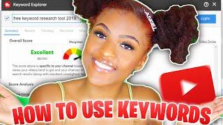 HOW TO USE KEYWORDS TO RANK HIGHER ON YOUTUBE l Monique Reid