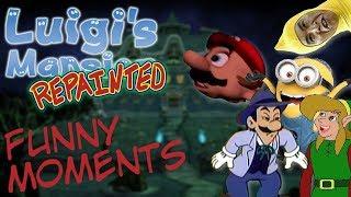 Meme Mansion MADNESS! Luigi's Mansion Repainted Funny Moments Montage!!