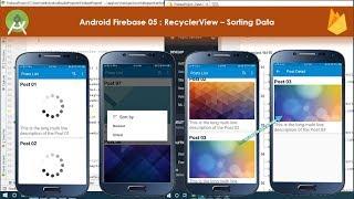 Android Firebase 05 : RecyclerView – Sorting Data