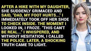 AFTER A HIKE WITH MY DAUGHTER, SHE SUDDENLY GRIMACED AND SAID, "DAD, MY FOOT HURTS..." I IMMEDIATELY