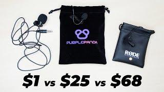 RODE SMARTLAV+ KILLER??? | $1 Ebay Lavalier Microphone VS $25 Purple Panda VS $68 Rode SmartLav+