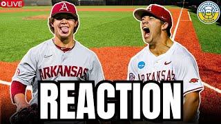 College World Series Reaction: Arkansas Defeats Murray State Behind Gage Wood No-Hitter
