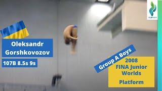 2008 Oleksandr Gorshkovozov  -  Boys 10 Meter Tower Diving Team Ukraine 107B  - 8.5 9s -