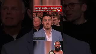 Aspinall mocks Jon Jones in the crowd with a rubber duck