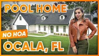 Beautiful Home for Sale in Ocala, FL with Pool NO HOA AND Quarter Acre Fully Fenced!