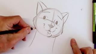 How to Draw a Cartoon Cat Step-by-Step