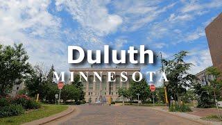 DULUTH, Minnesota  - Road Trip 4K - Driving Downtown