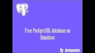 Free PostgreSQL Database on Supabase for Django Projects