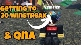 Getting to a high winstreak in Roblox Bedwars & QnA