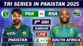 PAKISTAN vs SOUTH AFRICA 3rd ODI MATCH LIVE COMMENTARY | PAK vs SA TRI SERIES MATCH LIVE