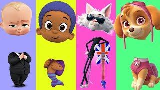 Boss Baby, Bubble Guppies, Rock Dog, Paw Patrol Wrong heads cartoon for kids Nursery Rhymes