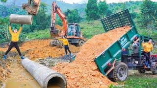 Use Truck To Transport Plywood From The Lumber Mill, Transport Sewer Pipes | Daily Farm