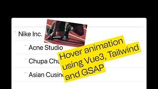 Hover Parallax Animation using Vue3, TailwindCSS and GSAP