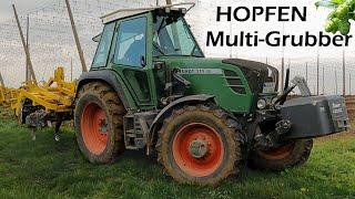 Weltneuheit in der Hopfentechnik  Multi-Grubber für's Wegackern von Kirzinger & Unland