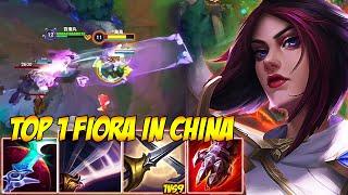 TOP 1 FIORA IN CHINA WILD RIFT - THIS IS HOW TO 1VS9 WITH FIORA