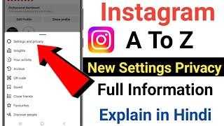 Instagram Settings and privacy updates | Instagram ki Settings & privacy new updates settings