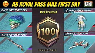 ROYAL PASS MAX A3 - A3 RP MAX FIRST DAY - BGMI NEW A3 ROYAL PASS IS HERE @ParasOfficialYT