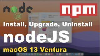How to Install NodeJS using HomeBrew (Package Manager) and N (Version Manager) on macOS