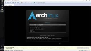 archlinux runs live on vmware workstation