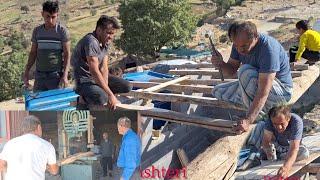 Bringing wood to build a house and Ali helping Hassan