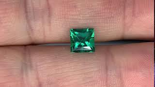 Fiery Loose Chatham Emerald Princess Cut in Grade GEM at AfricaGems